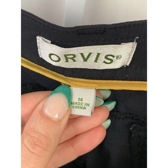 ORVIS  14 Cortina Ankle Pants Lightweight Tech Stretch Nylon Travel 2FXC Black - Picture 3 of 10